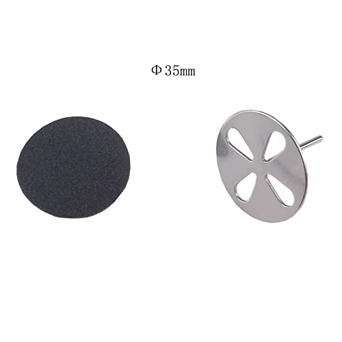 MZCMSL 100pcs Sandpaper Disc and 1pcs Metal Drill Bit, 3/32 Shank Pedicure Sanding Disc Bit for Dead Skin Callus Electric Foot File #150 Grit (Medium,35mm) - Image 4