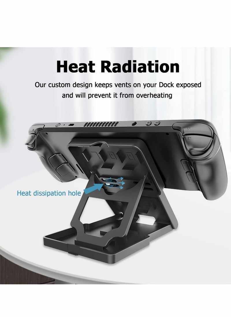 Adjustable Stand Base for Valve Steam Deck Gaming Console - Portable and Ergonomic Stand for Handheld Gaming