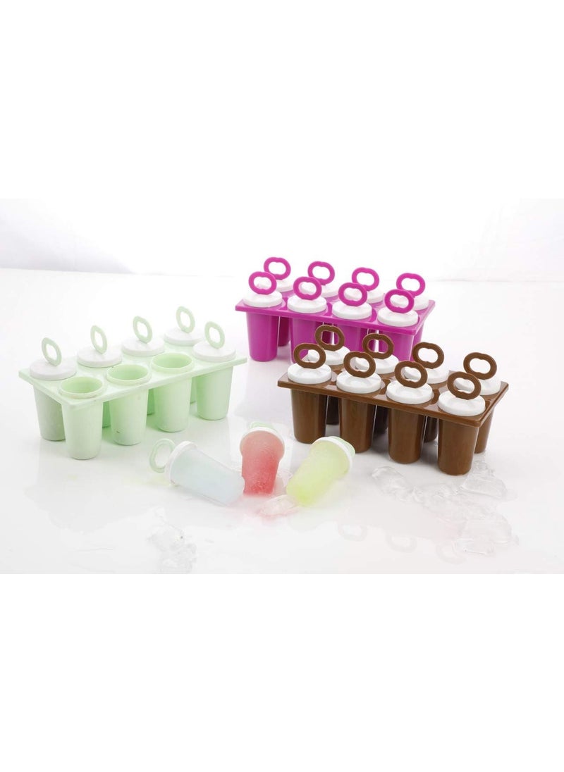 J.V Enterprise JV Enterprice Set of 6 Plastic Reusable Ice Pop Makers Homemade PopsicleFrozen Ice CreamKulfi Candy for Children Adults Multicolor  - Image 4