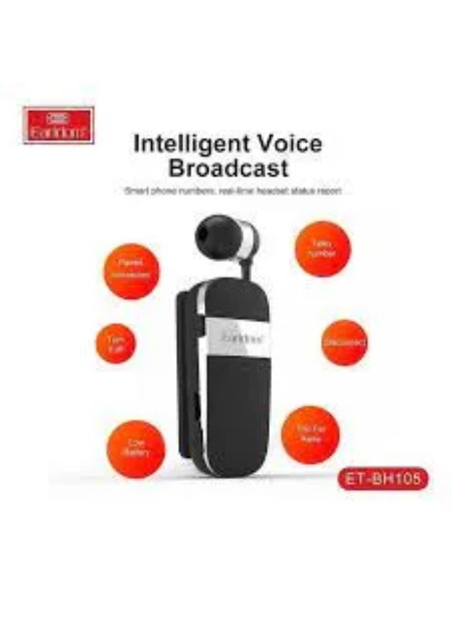 Earldom Multi-Function Clip-On In-Ear Wireless Headset, 70 mAh BH-105 - Image 2