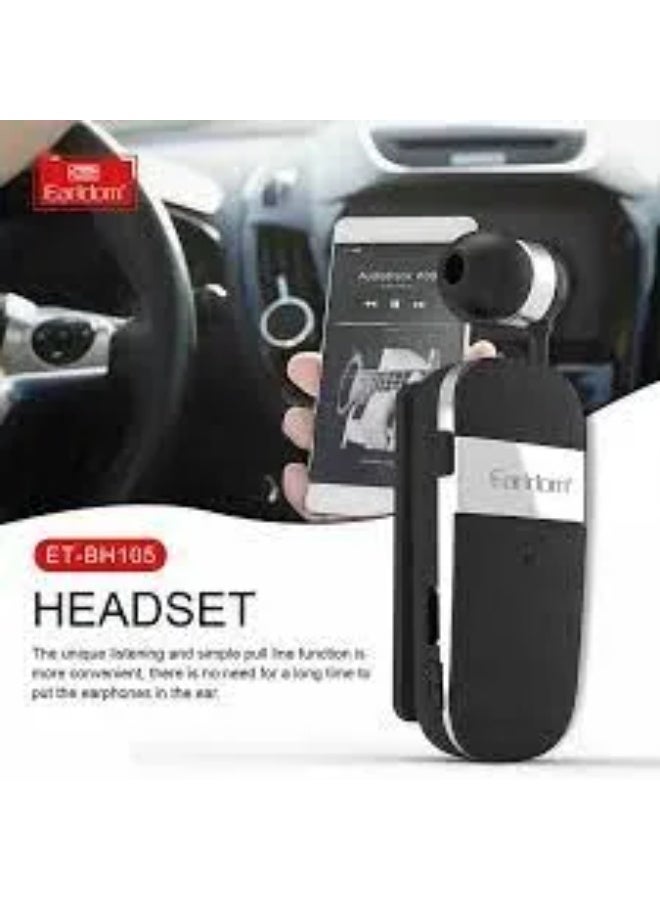 Earldom Multi-Function Clip-On In-Ear Wireless Headset, 70 mAh BH-105 - Image 3