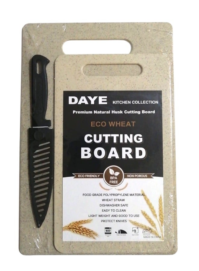 DAYE Plastic Cutting Board Set With Knife