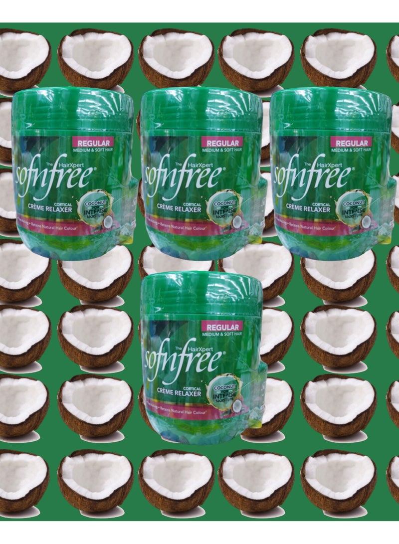 سوفن فري 4 قطع كريم فرد الشعر سوفن فري كورتيكال الجديد بجوز الهند اكثر تنعيم  450 مل - Image 1