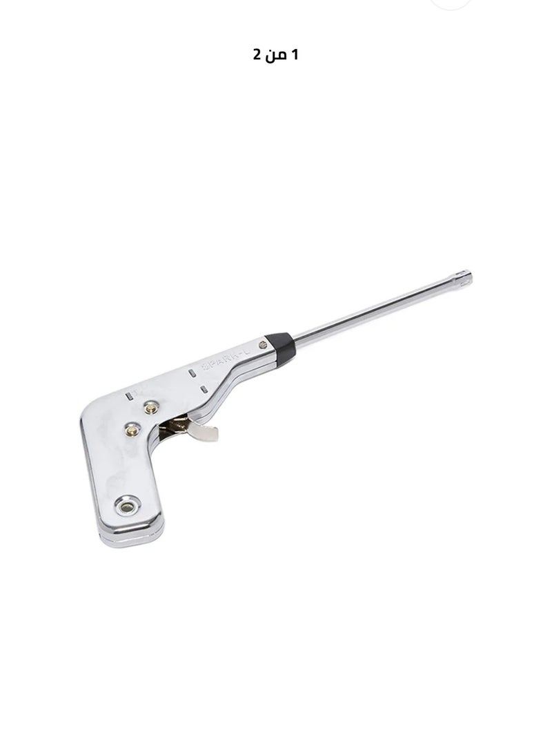 Spark-L A metal lighter designed in the shape of a silver pistol - Image 2
