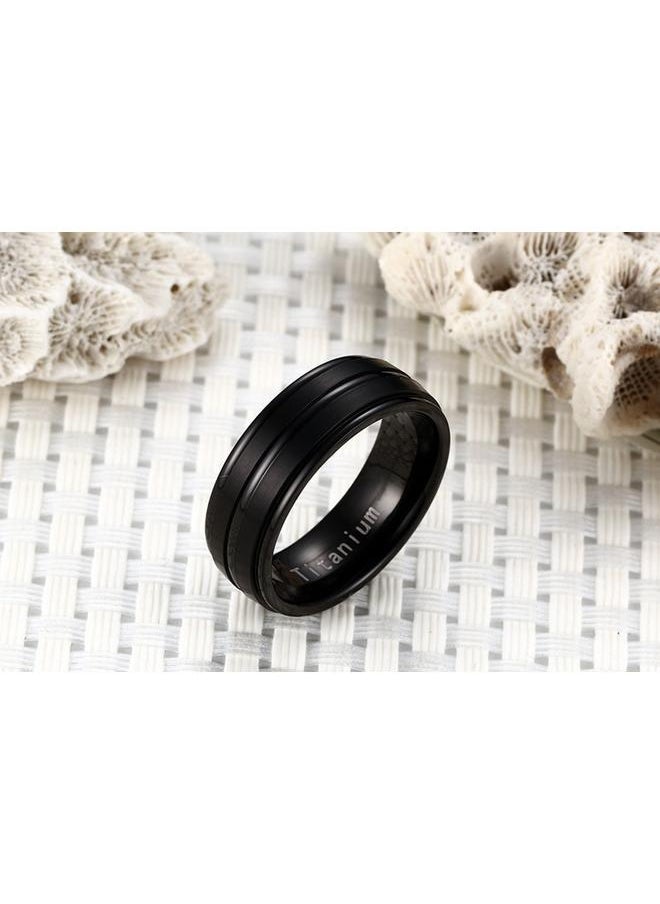 yongsheng Silver/Blackmm High Polish/Matte Finish Men&s Tungsten Ring Wedding Band Comfort Titanium Band(12号）  - Image 5