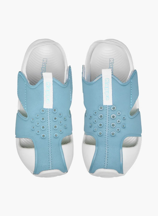 Kappa Boys' Perforated Sandals with Hook and Loop Closure