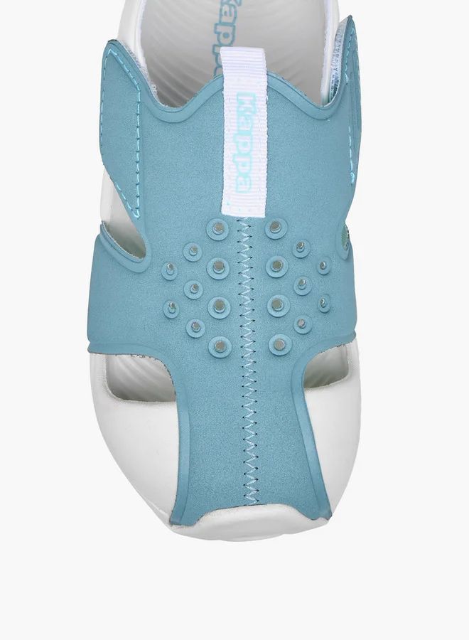Kappa Boys' Perforated Sandals with Hook and Loop Closure