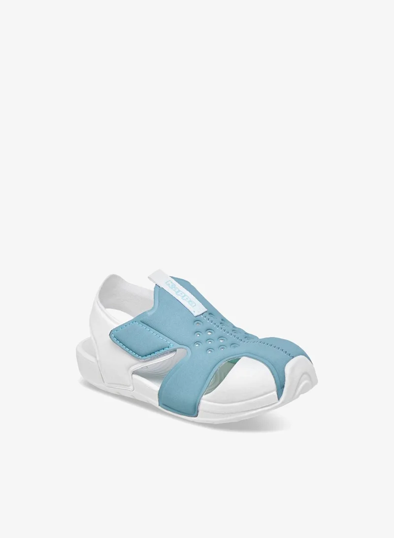 Kappa Boys' Perforated Sandals with Hook and Loop Closure
