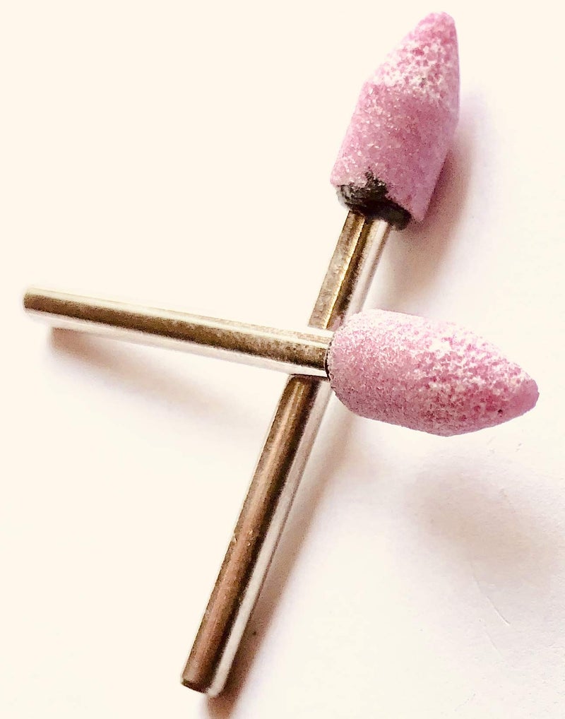 OSAKA ABRASIVE Flame Mounted Point Shank (Pink, 6 x 12 x 3 mm) - Image 1