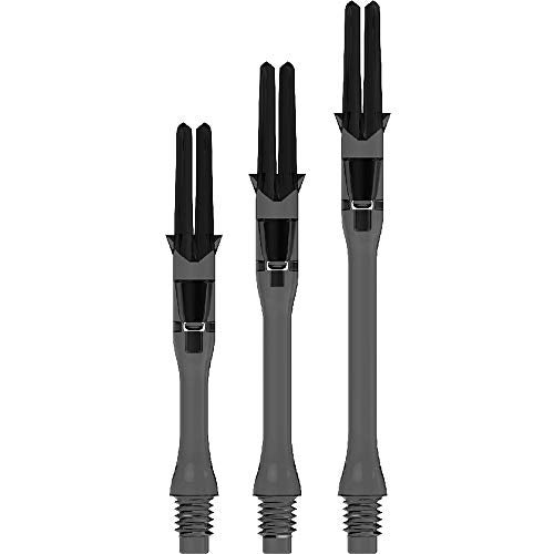 LSTYLE Dart Shafts Spinning | Clear Black | Extra Long 370 Slim | 1 Set (3 Shafts) | for Soft Tip & Steel Tip Darts - Image 4