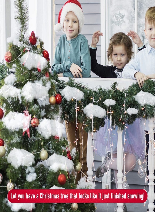 ليتي - 4 أكياس 600 غرام من ألياف الثلج الصناعي لعيد الميلاد، ثلج صناعي رقيق، زينة ثلج صناعي للمدفأة الداخلية، مستلزمات قرية شجرة عيد الميلاد الشتوية - Image 5