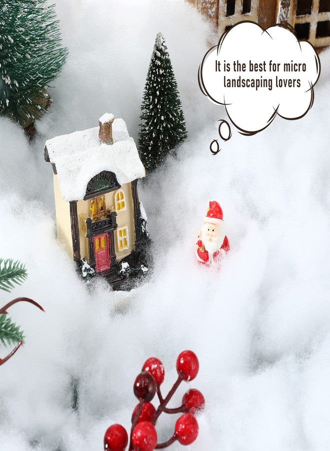 ليتي - 4 أكياس 600 غرام من ألياف الثلج الصناعي لعيد الميلاد، ثلج صناعي رقيق، زينة ثلج صناعي للمدفأة الداخلية، مستلزمات قرية شجرة عيد الميلاد الشتوية - Image 4