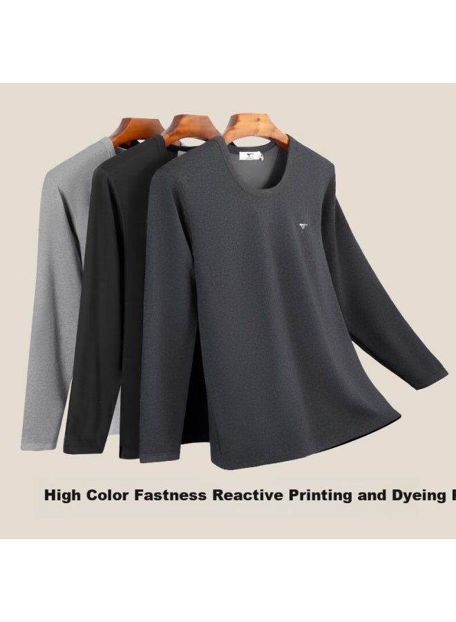 Septwolves Men's Wool And Mulberry Silk Thermal Underwear For Autumn And Winter, Thickened And Fleece-lined Top, Cold-proof And Warm-keeping Clothes - Image 4
