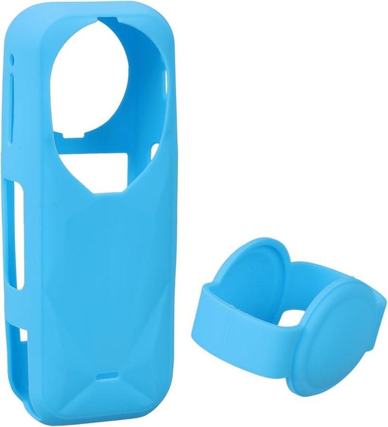 Blue Silicone Protective Lens Case for Camera Accessories Standard Protector - Image 2