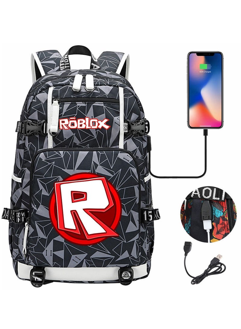 روبلوكس حقيبة ظهر Roblox USB للمراهقين كاجوال للسفر
