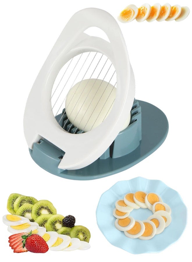 Egg Slicer & Dicer For Hard Boiled Eggs - Heavy Duty Cutter Dicer With Stainless Steel Wire, Cuts Strawberries, Kiwis & Soft Fruits Effortlessly - Easy-Clean Kitchen - Image 1