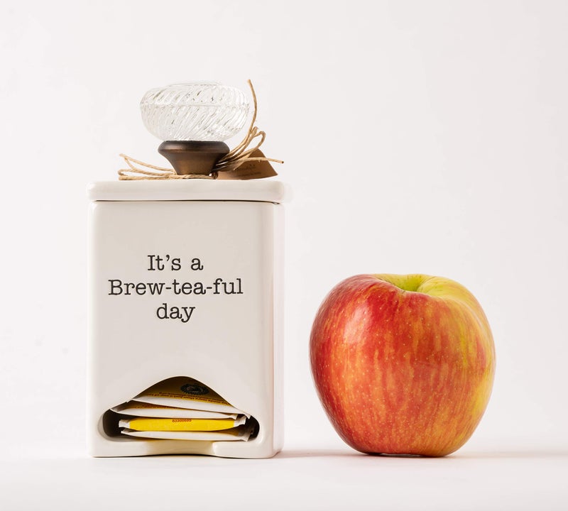 Mud Pie FBA_ Ceramic Tea Bag Caddy, White - Image 5