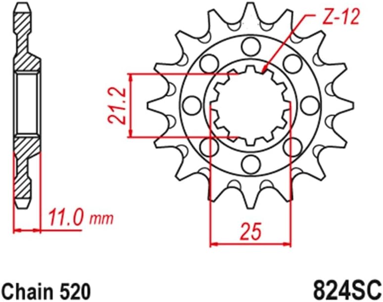 QASULER 520 Motorcycle Front Sprocket for Husqvarna - Image 2