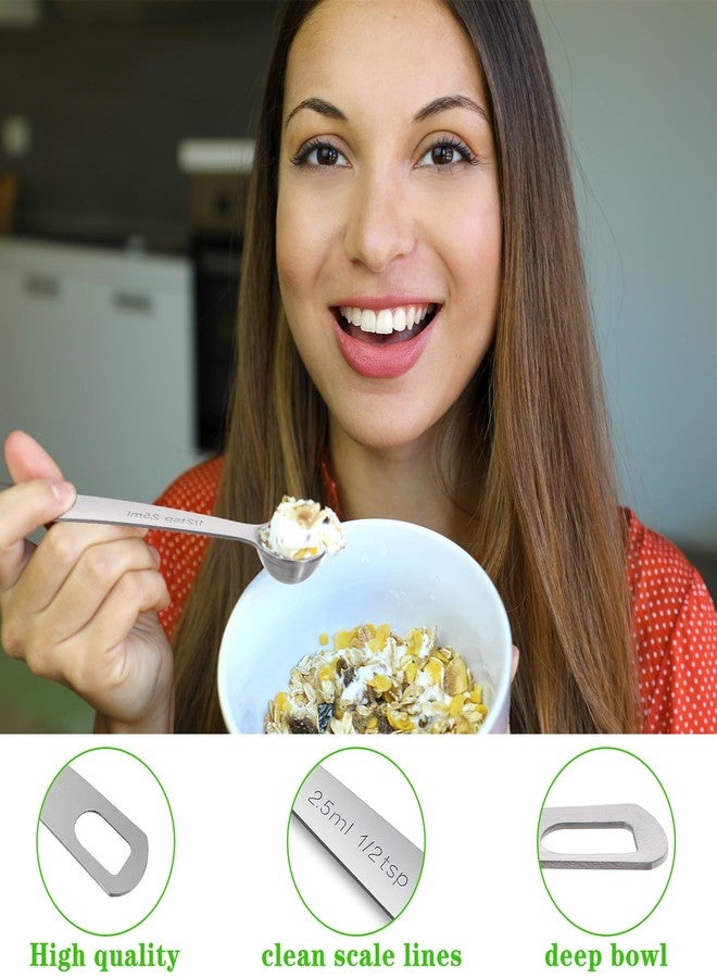 Gtziqa 3 Pcs 1/2 Teaspoon (1/2 tsp, 2.5 ml, 2.5cc, 1/12 oz) Measuring Spoons, Stainless Steel Single Measuring Spoon Tablespoon Metal Measure Scoop for Coffee Grains Kitchen Cooking - Image 4