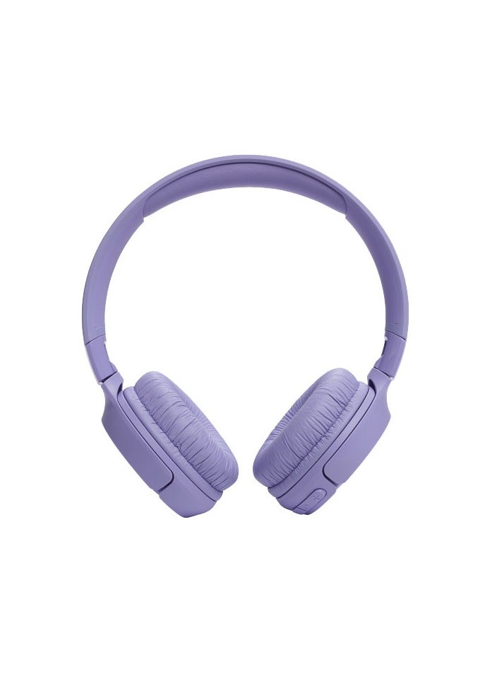 JBL Tune 520Bt Wireless On Ear Headphones Pure Bass Sound 57H Battery Hands Free Call Plus Voice Aware Multi Point Connection Lightweight And Foldable - Purple - Image 5