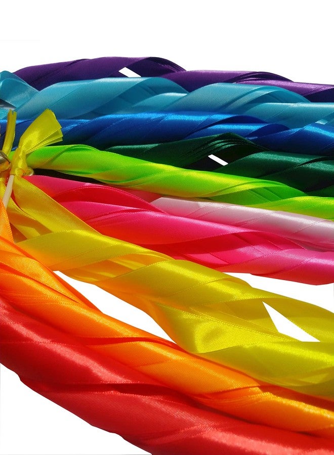 Kingsnow 50 Pack Ribbon Wands Wedding Streamers with Bells, Silk Fairy Stick Wish Wands Party Favors for Wedding Send Off Party Activities Table Holiday Celebration - Image 5