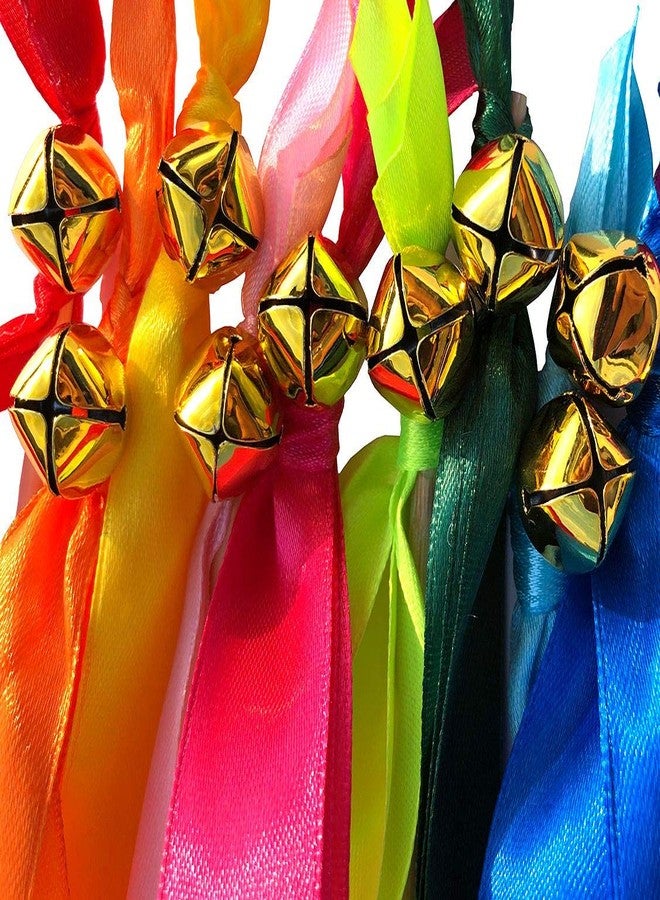 Kingsnow 50 Pack Ribbon Wands Wedding Streamers with Bells, Silk Fairy Stick Wish Wands Party Favors for Wedding Send Off Party Activities Table Holiday Celebration - Image 4
