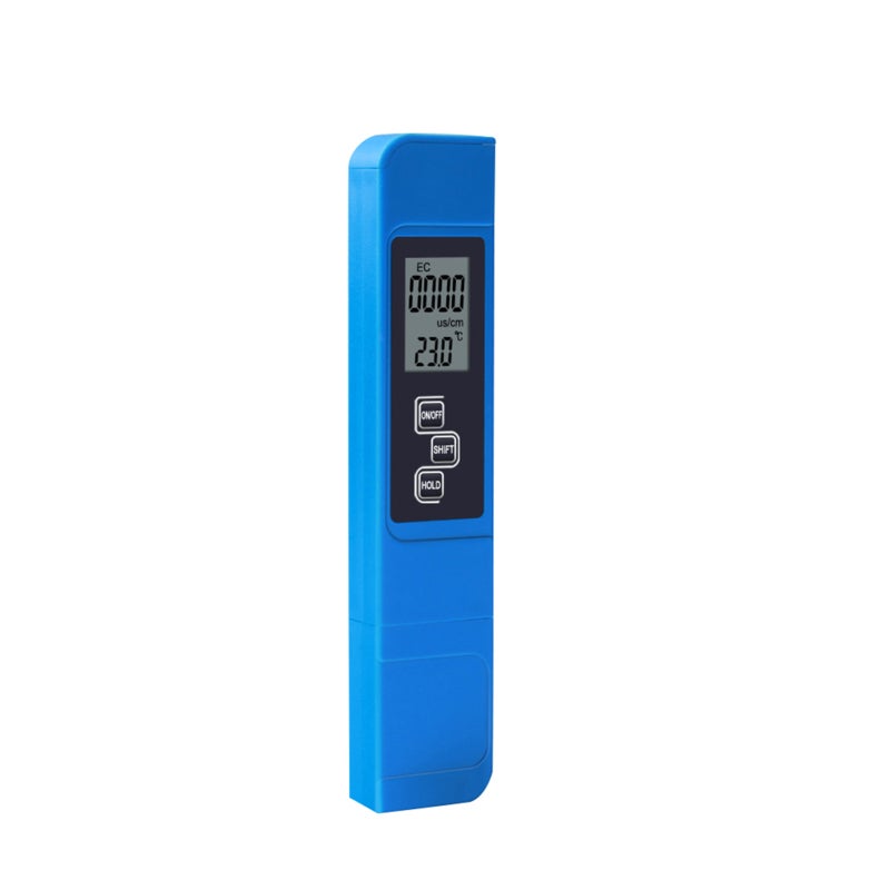 Water Tester 3 In 1 Titanium Alloy Probe Blue Portable - Conductivity TDS Temperature Accuracy for Farmland Irrigation Aquaculture Laboratory - Image 5