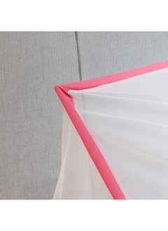 Y&D Foldable Portable Mosquito Net Fabric Pink/White 1.9x0.8x0.8meter  - Image 5
