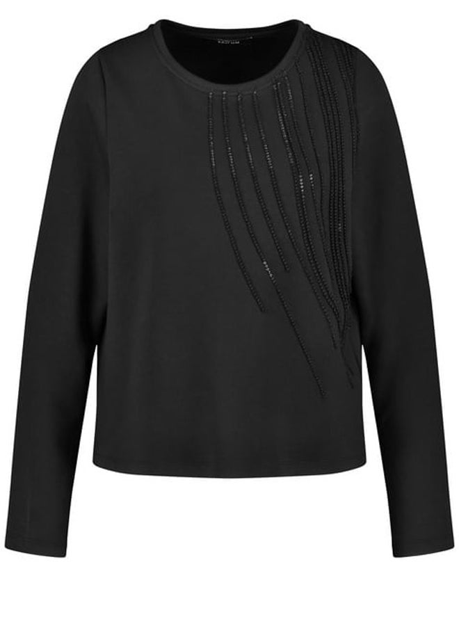 GERRY WEBER Soft sweatshirt with glitter embroidery  - Image 1