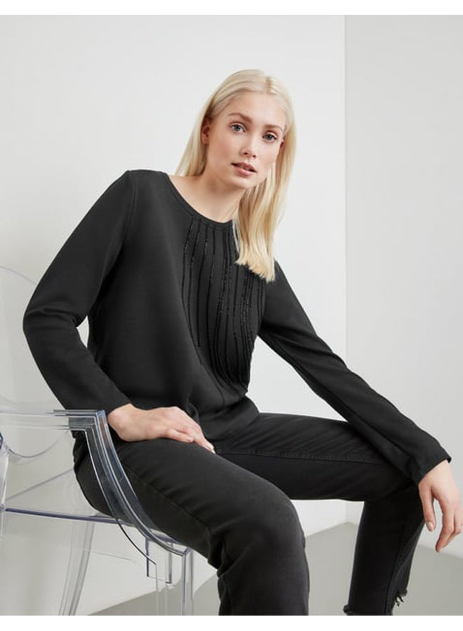GERRY WEBER Soft sweatshirt with glitter embroidery  - Image 3