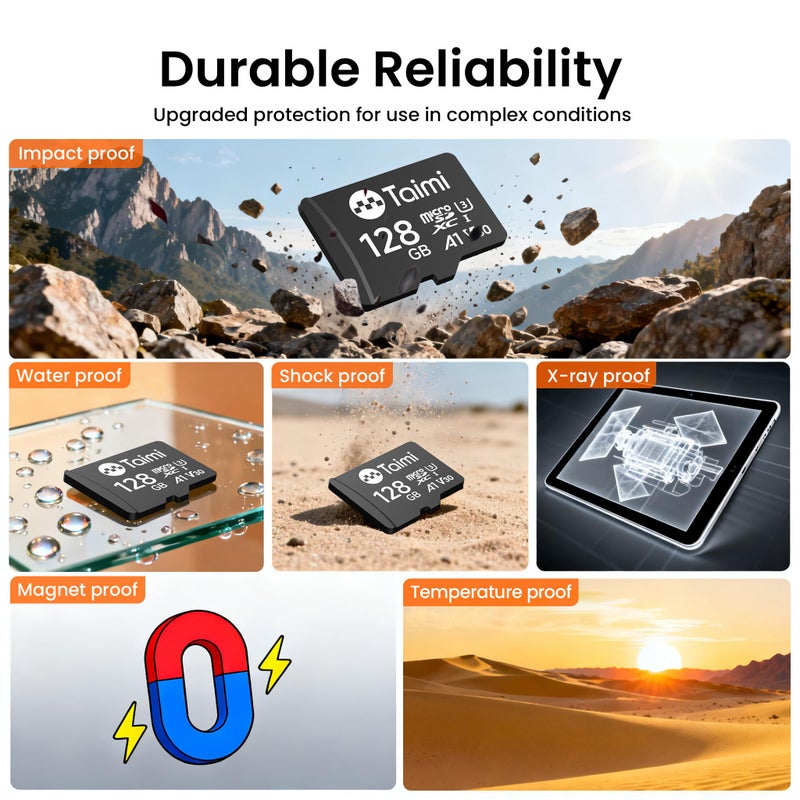 TAIMI Micro SD Card,Tf Card,A1,U3,V30,UHS-I,Microsd Memory Card,Read Speed Up to 90MB/s (32GB) - Image 4