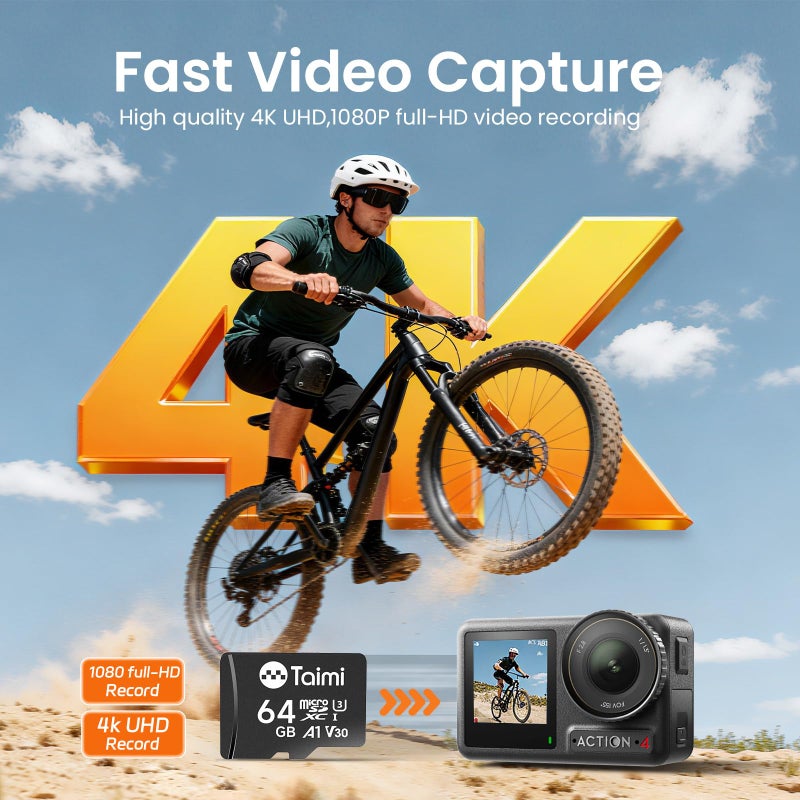 TAIMI Micro SD Card,Tf Card,A1,U3,V30,UHS-I,Microsd Memory Card,Read Speed Up to 90MB/s (32GB) - Image 2