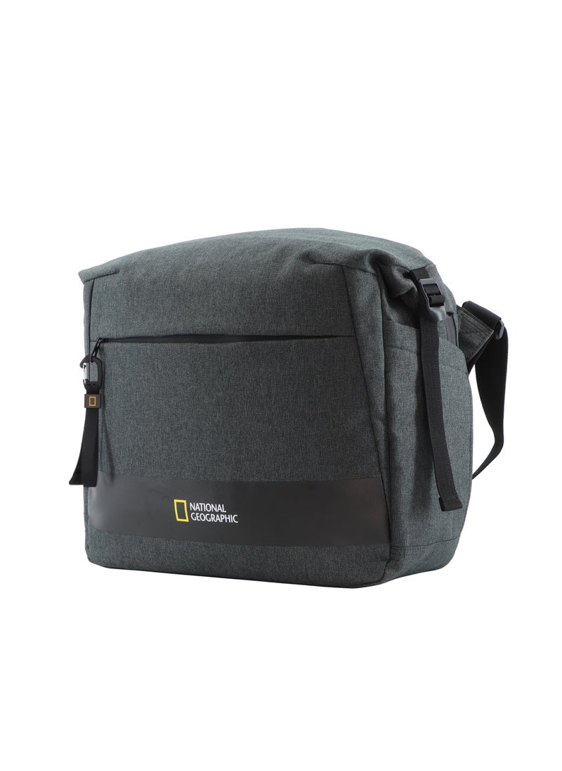 NATIONAL GEOGRAPHIC National Geographic Shadow RPET Messenger Bag Anthracite, Durable Water Resistant Laptop/Tablet Padded Compartment Casual Bag RFID Pocket, Adjustable Strap Suitable For Business Office Travel School  - Image 2