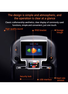 هيلث لايف AC5000T-جهاز جري كهربائي متعدد الوظائف بقوة 5.0 حصان وزن 180 كجم وميل أوتوماتيكي وشاشة تعمل باللمس وواي فاي  - Image 3
