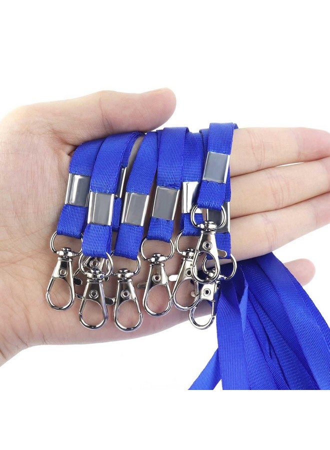 yuntop Navy Blue Lanyards For Id Badges Card Holders Name Tag Office Keys Phones Usb Premium Bulk Lanyards 17.38 Inch Flat Lanyards Neck Lanyard Strap With Clip Swivel Hook Detachable Buckle (20 Pack) - Image 4