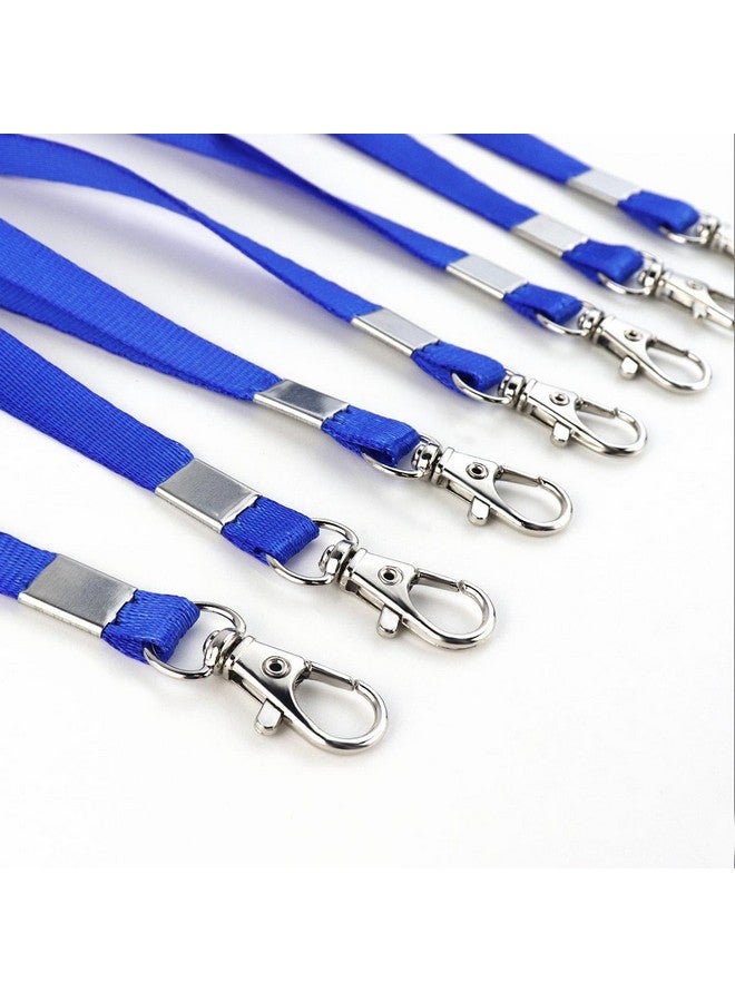 yuntop Navy Blue Lanyards For Id Badges Card Holders Name Tag Office Keys Phones Usb Premium Bulk Lanyards 17.38 Inch Flat Lanyards Neck Lanyard Strap With Clip Swivel Hook Detachable Buckle (20 Pack) - Image 3
