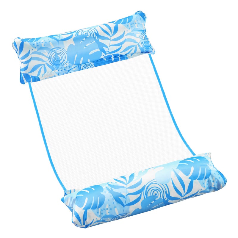 SLOOSH Hammock Pool Floats Adults  4-in-1 Multi-Purpose Inflatable Pool Floaties Soft PVC Water Hammock Lounge (Blue) - Image 1