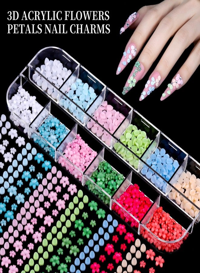 FANDAMEI Nail Charms, 8-Box Nail Charms and Gems, Fruit Bow Hawaii Flowers Petals 3D Nail Art Charms Bulk, Colorful Bubble Beads Nail Rhinestones, Gold Studs Flatback Nail Pearls for DIY - Image 5
