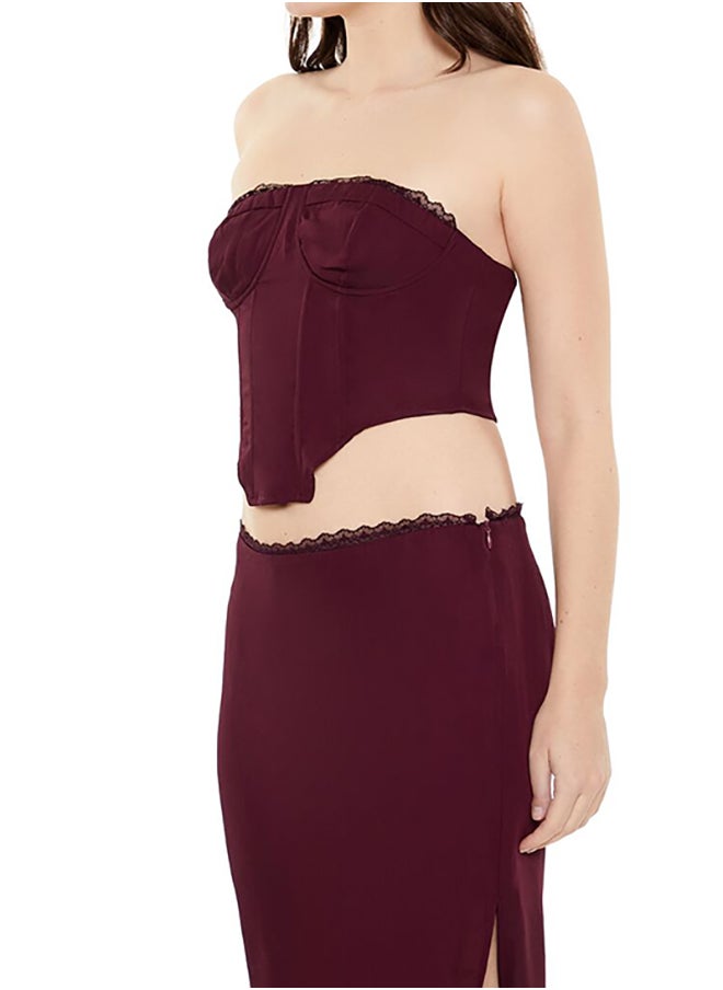 FOREVER 21 Lace-Trim Bustier Tube Crop Top  - Image 2
