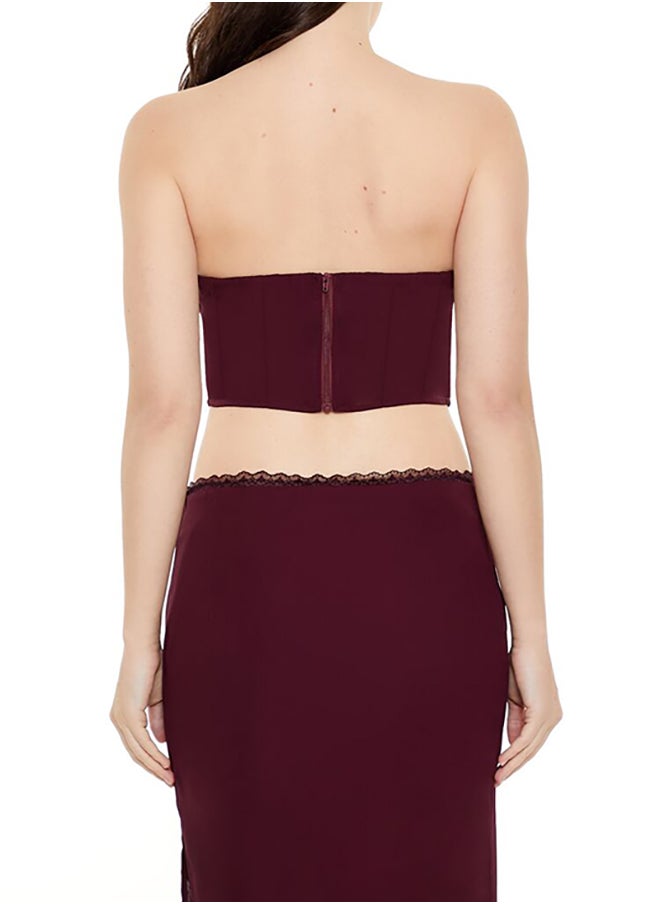 FOREVER 21 Lace-Trim Bustier Tube Crop Top  - Image 3