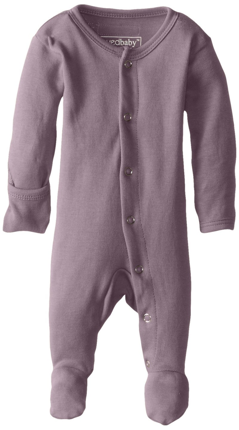L'ovedbaby Baby Girls Organic Snap One-Piece Footies, Lavender, 6-9 Months US - Image 5