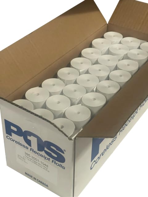 POS1 3 x 110 feet x 48 rolls CORELESS BPA Free Thermal Paper Rolls for Zebra iMZ320 thermal receipt printers. 47mm diameter - Image 5