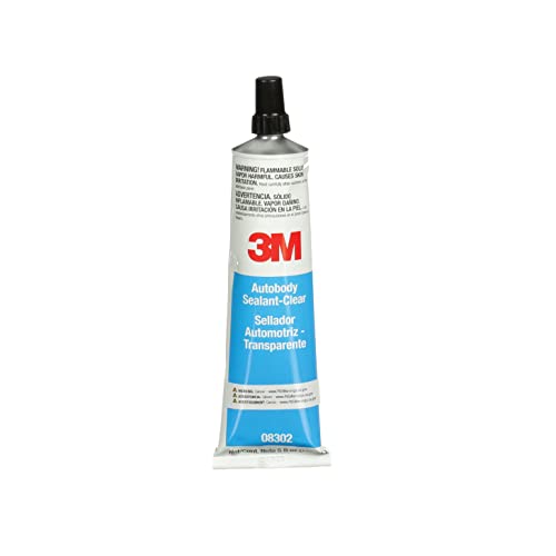 3M Ultrapro Autobody Sealant, 08302, Clear Color, High-Solids, Heavy-Bodied, Fast-Curing, Solvent-Based, 5 oz Tube - Image 1