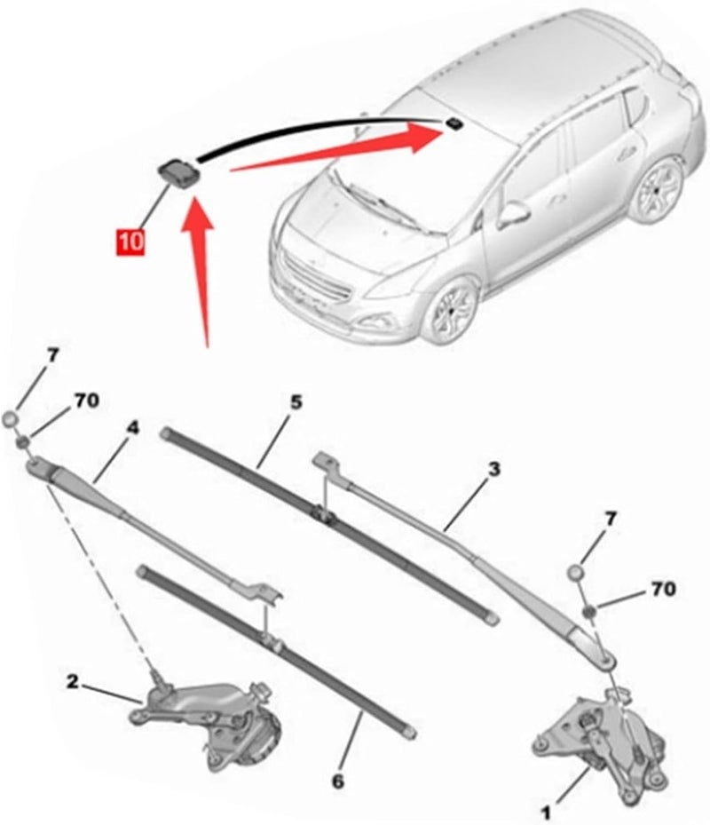 Vuzmode Windshield Wiper Sensor Bracket for Peugeot and Citroen - Image 5