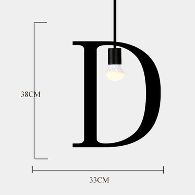 Vintage Letter Pendant Light, Cafe Restaurant Bar Iron Chandelier - Image 4
