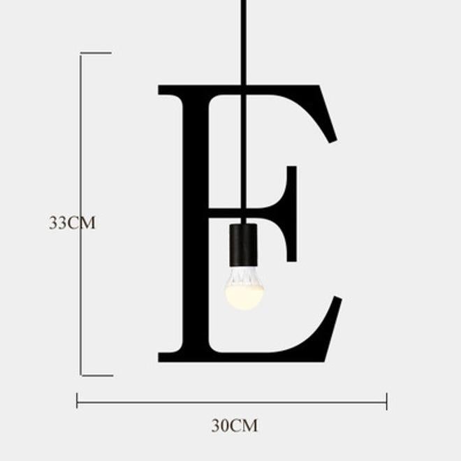Vintage Letter Pendant Light, Cafe Restaurant Bar Iron Chandelier - Image 5
