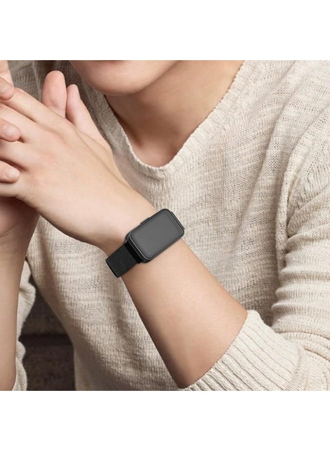 Metal Strap Compatible with HUAWEI Band 9 / HUAWEI Band 8 / Stainless Steel Replacement Band with Folding Clasp, Adjustable Replacement Bracelet Wristband - Image 2