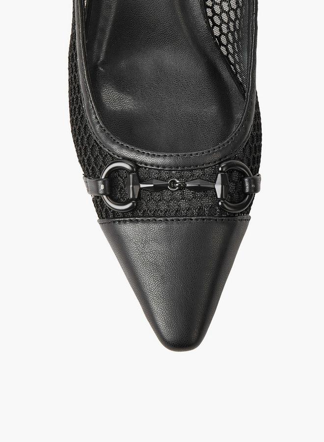Celeste Women Kitten Heel Backstrap Shoes - Image 5