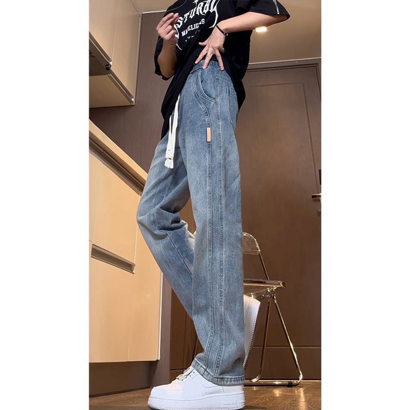 Unisex Classic Denim Jeans Loose Fit Daily Outdoor Wear - Image 1