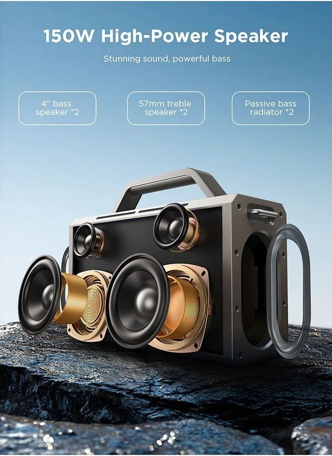 JOYROOM JR-MW03 Pies Series Party Double Microphone Bluetooth Speaker Emergency Battery with Bass/Treble and LED Light, Studio Subwoofer Support TWS, AUX, Type C , USB in, FM Etc.- Black - pzsku/Z9B09112B5499AA608402Z/45/_/1733381375/974e3aed-7bc5-48c3-a991-25b5b3ceddc9